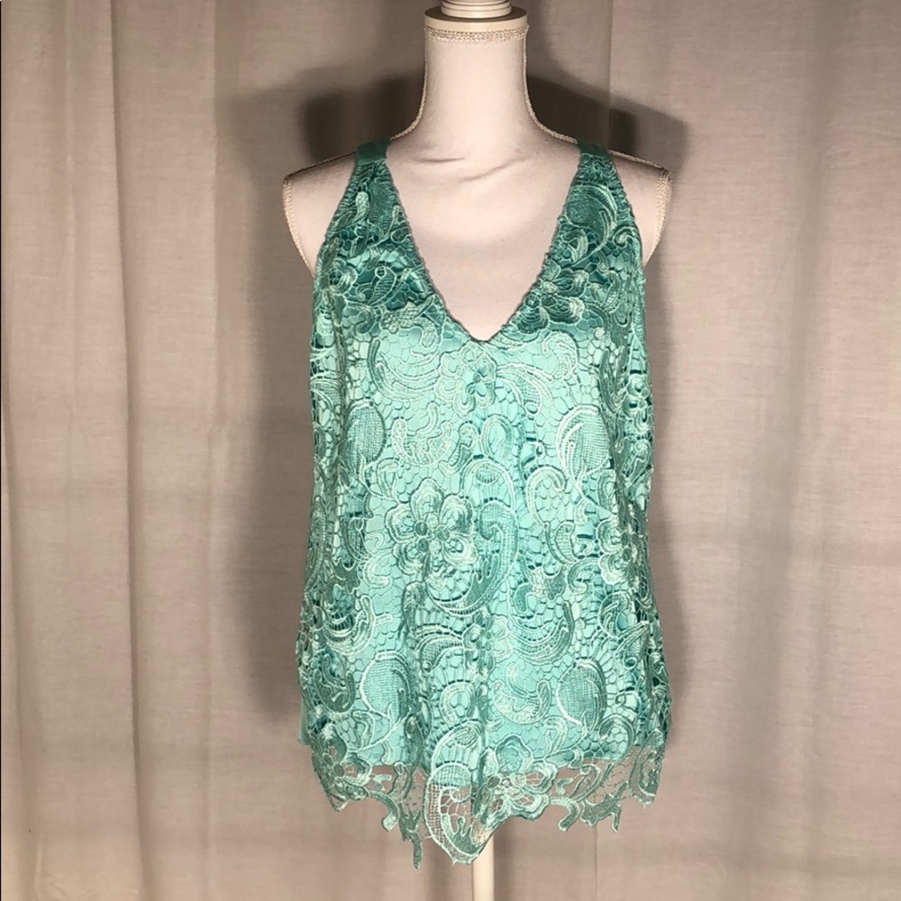 Boston proper silk lace top.